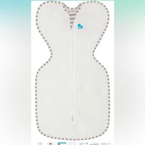 NIB Love to Dream Swaddle Organic Arms Up Size Medium, Cream Light Weight .2 TOG